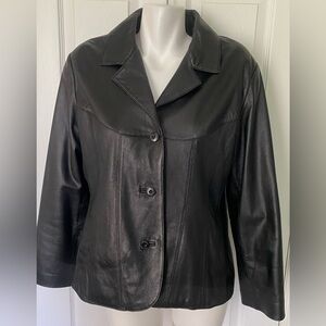 Vintage Wilson’s Maxima Leather Women’s Black Lined Blazer/Jacket Sz L-XL
